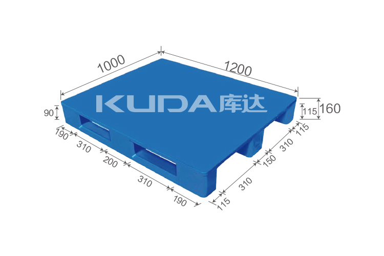 1210G平板川字（置鋼管）塑料托盤